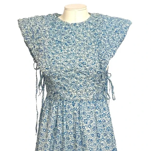Sea New York Ida Smocked Dress SS22-087 Blue  XS New $450 - Picture 2 of 7